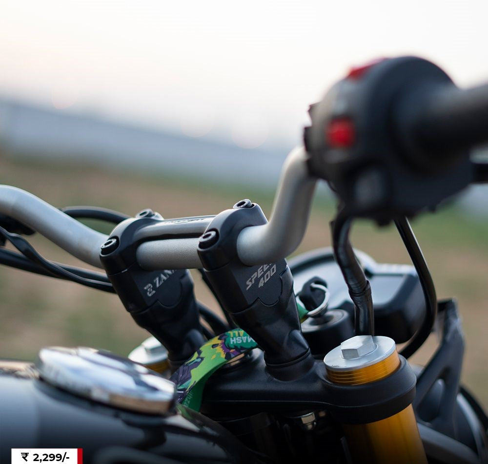 Triumph Speed 400 - Vertical Handle Riser Black - ZI-8370 - Riders Junction