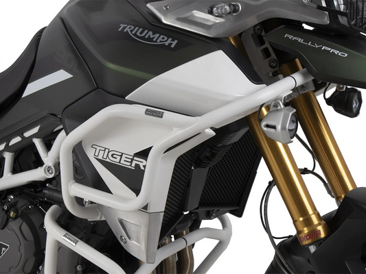 Triumph Tiger 850 &amp; 900 Protection - Guard Tank-Steel - White - Hepco Becker - 5027605 00 03
