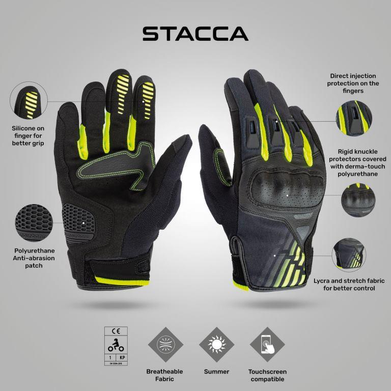 Tucano Urbano Stacca Gloves - BLACK FLU YELLOW - Riders Junction