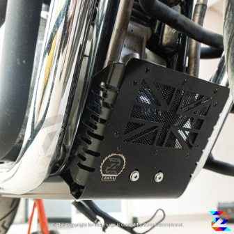 ZANA UK Flag SS Bash Plate All Black for GT Interceptor 650 - ZI-8080
