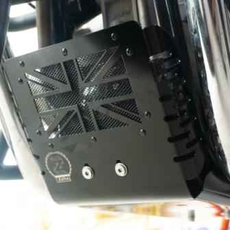 ZANA UK Flag SS Bash Plate All Black for GT Interceptor 650 - ZI-8080