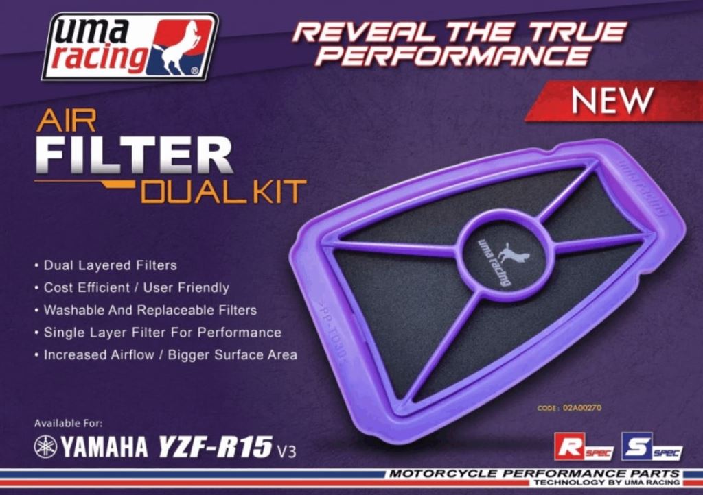 UMA Racing Air Filter For Yamaha - R15V3 R15V4 MT15 02A00270