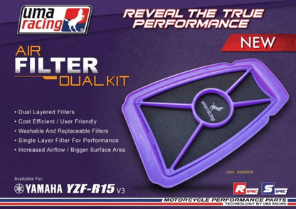 UMA Racing Air Filter For Yamaha - R15V3 R15V4 MT15 02A00270