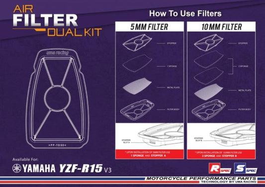 UMA Racing Air Filter For Yamaha - R15V3 R15V4 MT15 02A00270