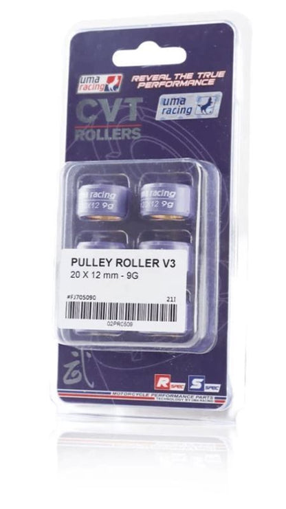 Uma Racing Clutch CVT Pulley Roller V3 20 X 12 Aerox 155 (V3 20 X 12 9g 02PR0509)