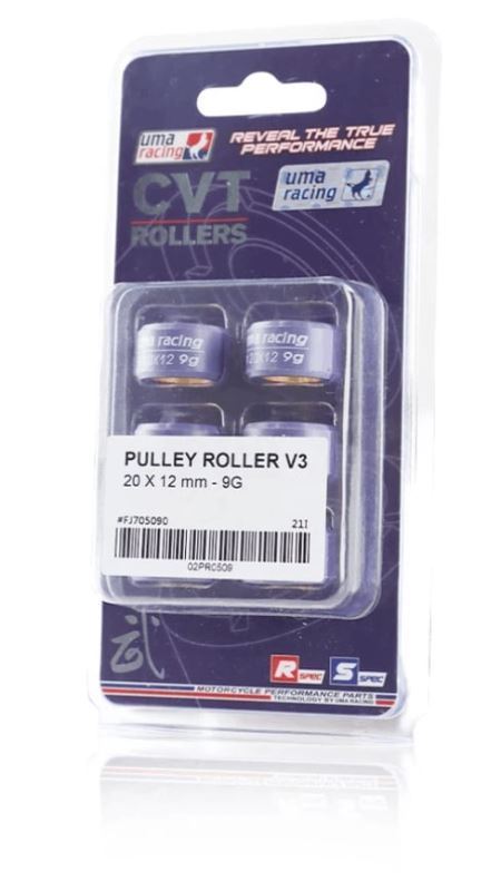 Uma Racing Clutch CVT Pulley Roller V3 20 X 12 Aerox 155 (V3 20 X 12 9g 02PR0509)