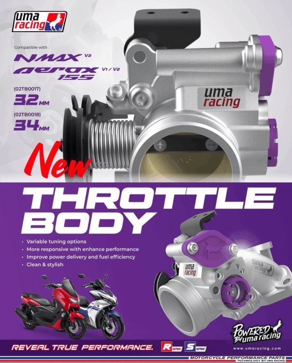 Uma Racing Throttle Body Aerox 155 (02TB0017 32mm)
