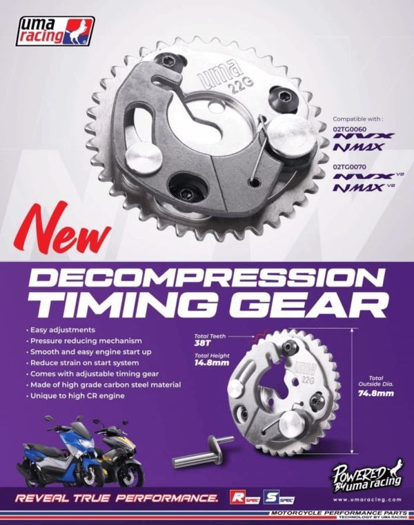 Uma Racing Timing Chain Gear Aerox (decompression) 02TG0070