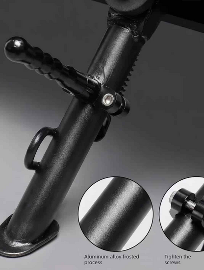 Universal Motorcycle Side Stand Parking Assist Lever - CNC Aluminum (BLACK)