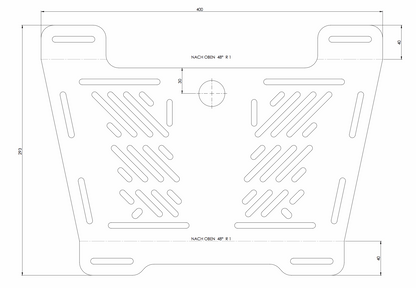Universal Rear Rack Enlargement SMALL Black - Hepco Becker - 610052 00 01