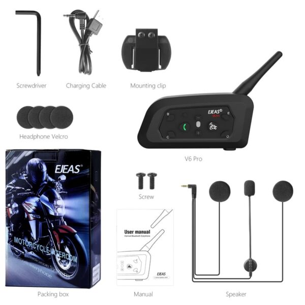 EJAS Vnetphone V6 Pro Bluetooth Intercom (6 months warranty) - Riders Junction