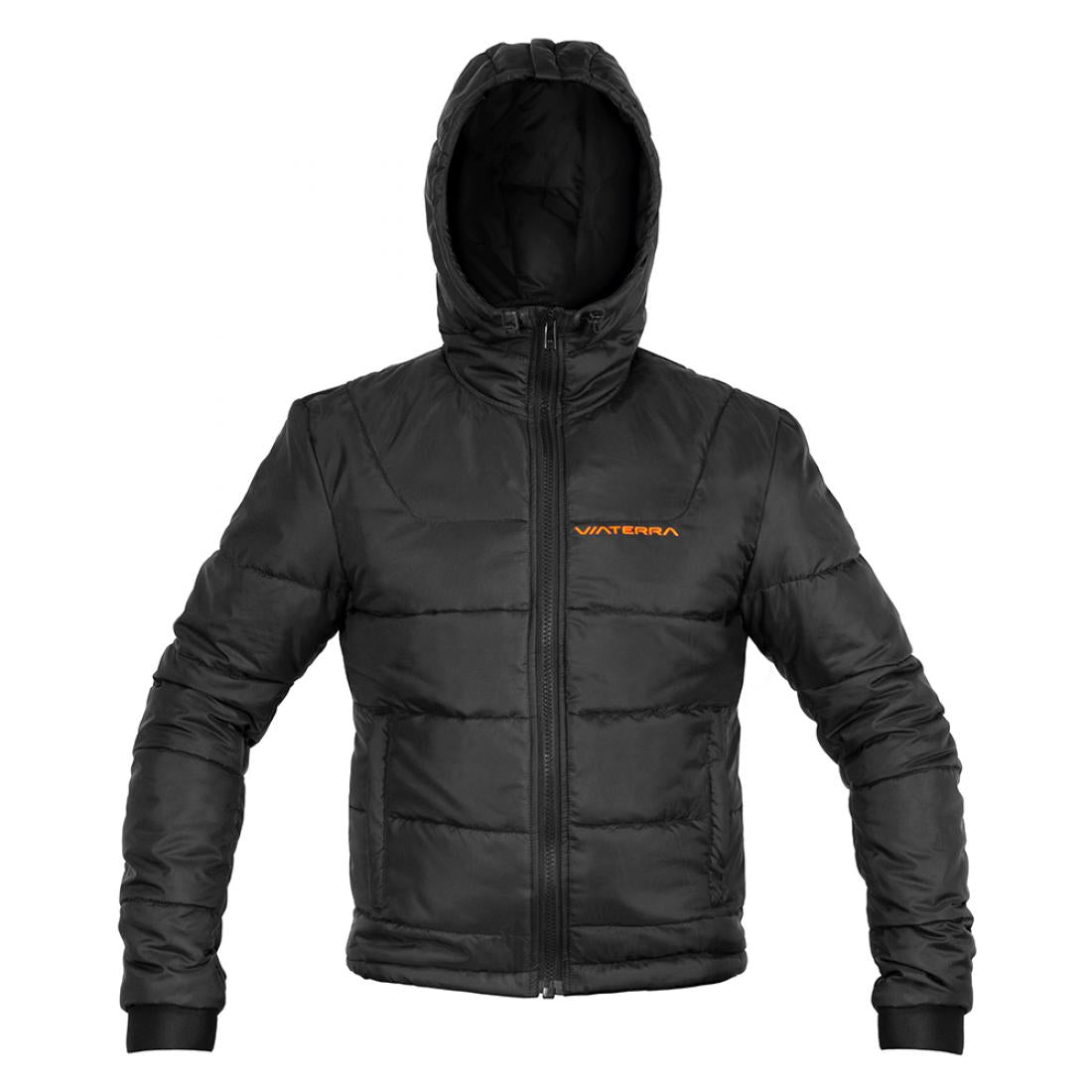 VIATERRA - Black Jacket with Hood - Riders Junction