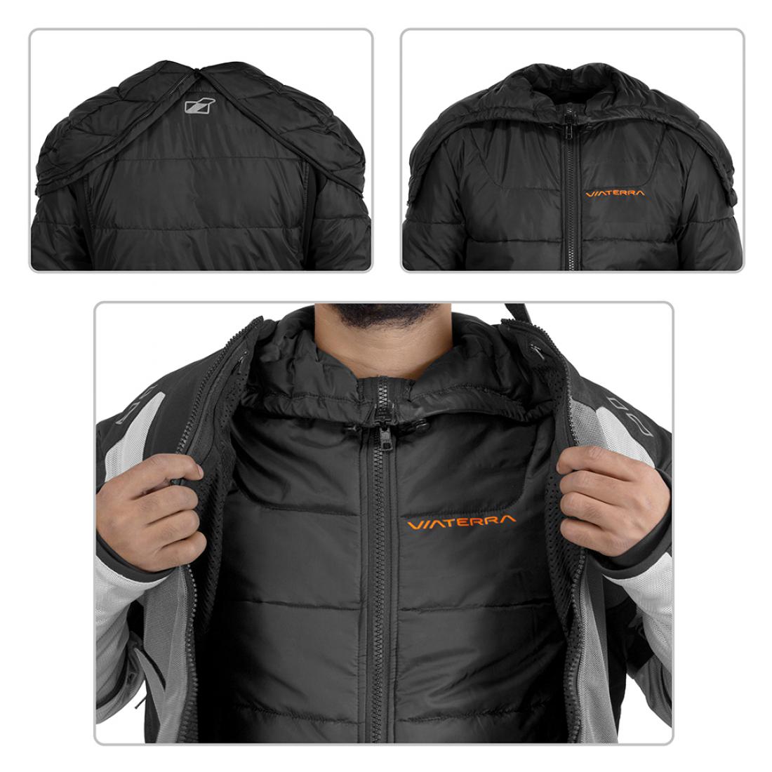 VIATERRA - Black Jacket with Hood - Riders Junction