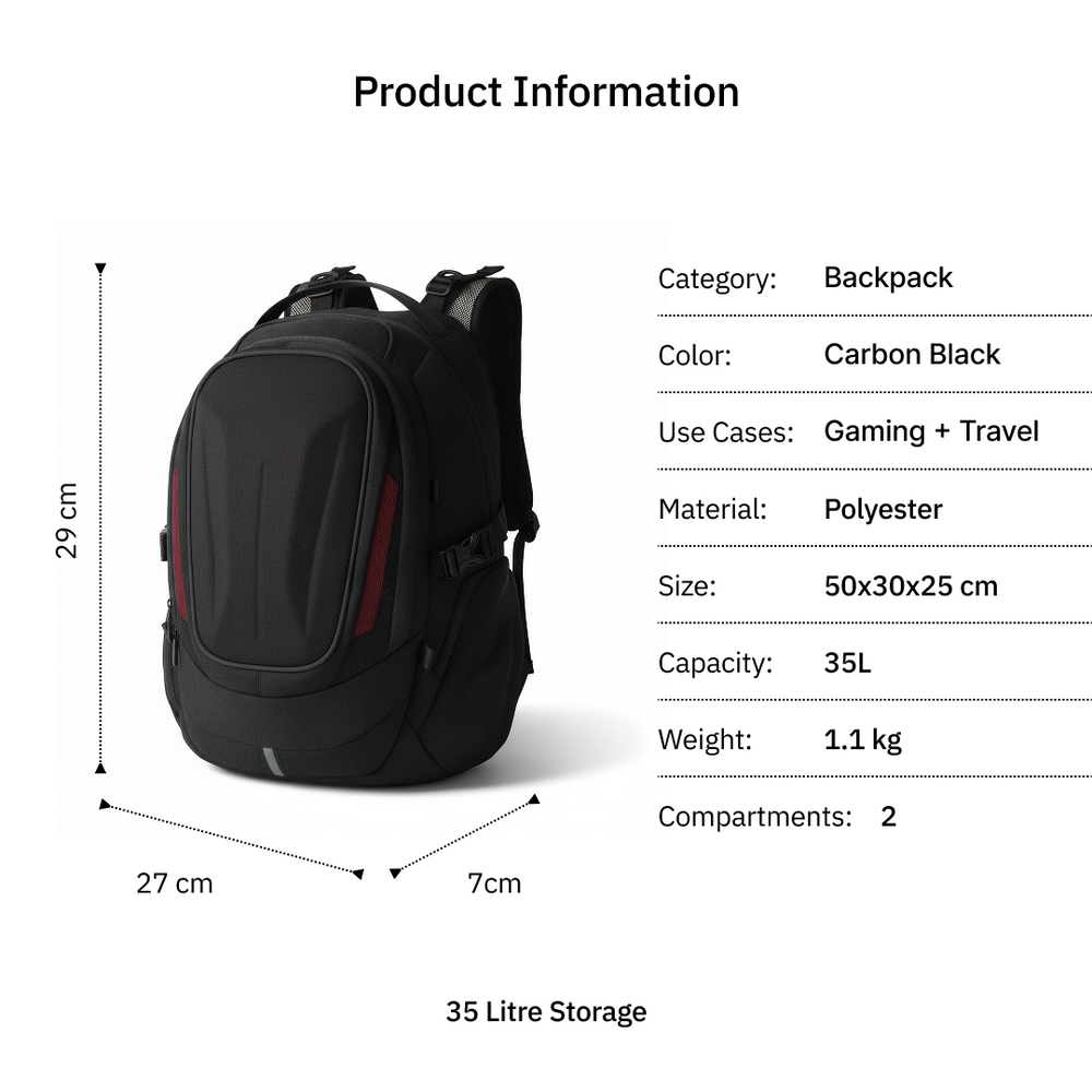 Vantora ACE Gaming Backpack - Blue Shell