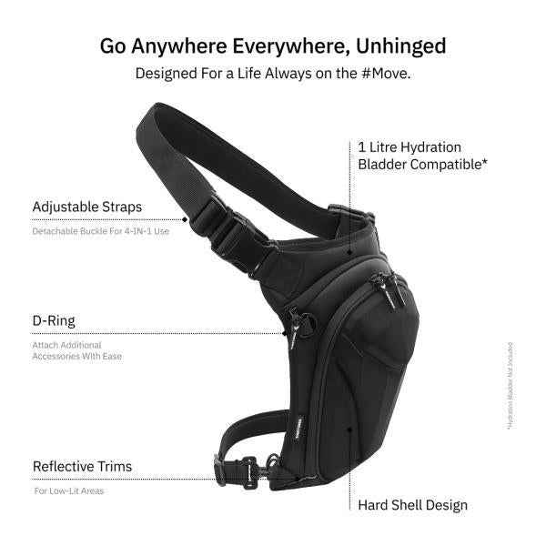 Vantora ARC 4IN1 Travel Bag (Carbon-Black)