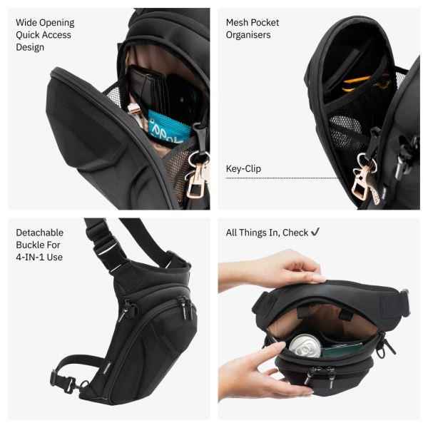 Vantora ARC 4IN1 Travel Bag (Carbon-Black)