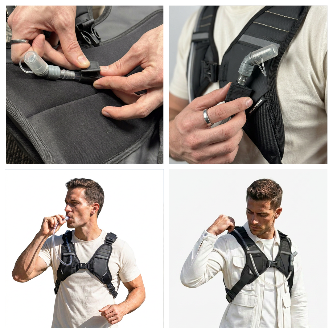 Vantora Flux 10L Backpack + 2L Hydration Bladder - Blue Black