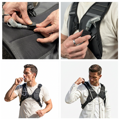 Vantora Flux 10L Backpack + 2L Hydration Bladder - Blue Black