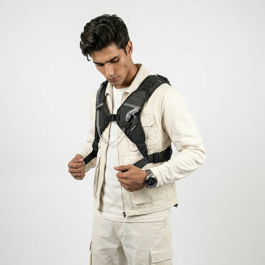 Vantora Flux 10L Backpack + 2L Hydration Bladder - Grey Black