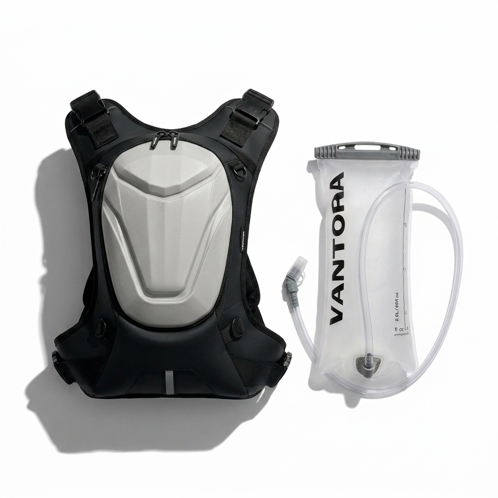 Vantora Flux 10L Backpack + 2L Hydration Bladder - Grey Black