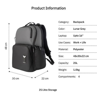 Vantora Lexor Backpack (Lunar-Grey)