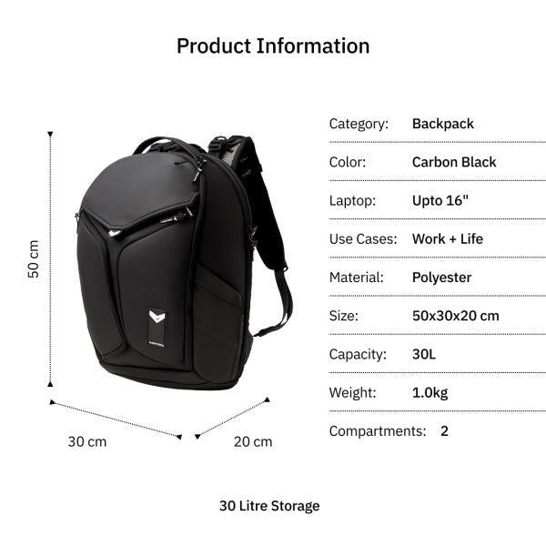 Vantora Lycan Backpack (Carbon-Black)