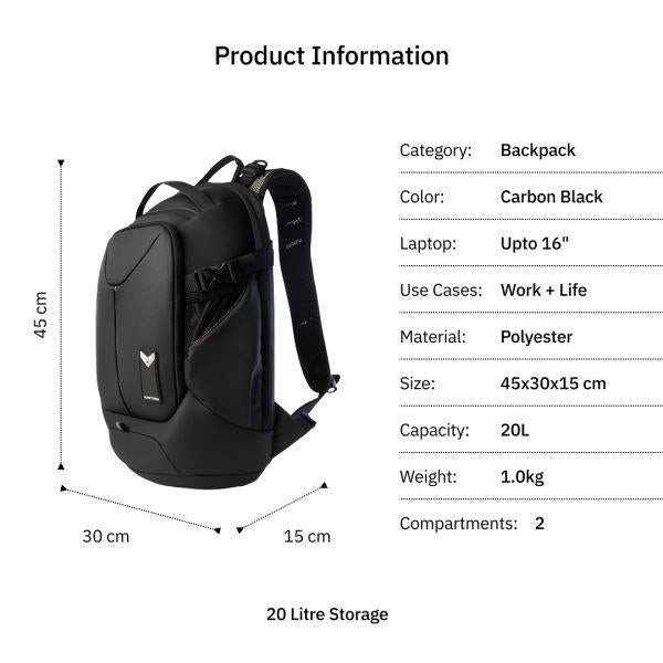 Vantora Velar Backpack (Carbon-Black)