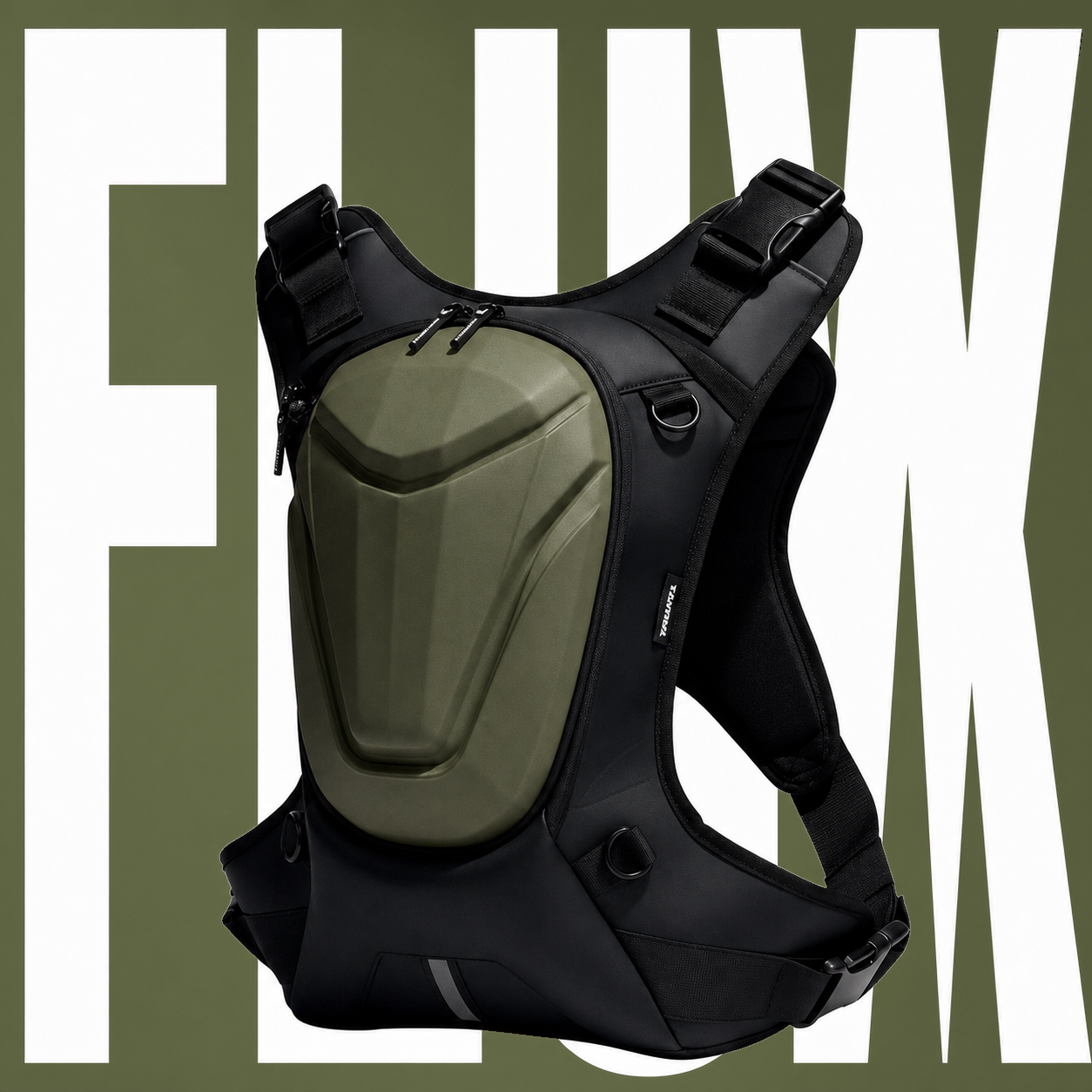 Vantora Flux 10L Backpack + 2L Hydration Bladder - Olive Black