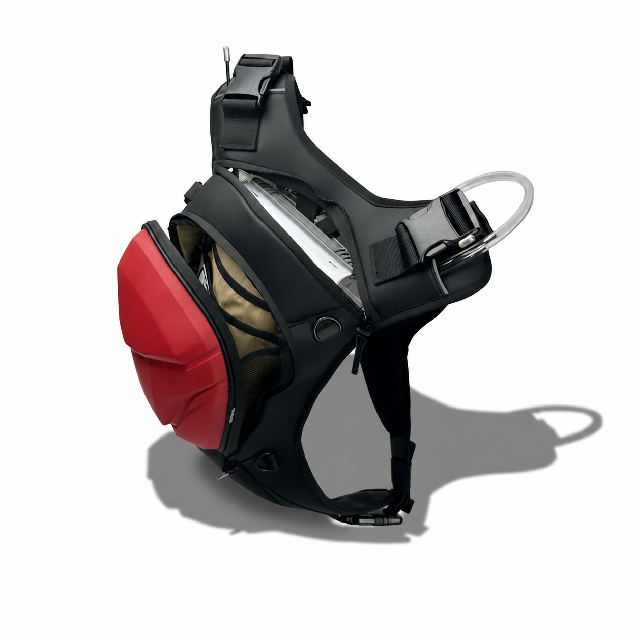 Vantora Flux 10L Backpack + 2L Hydration Bladder - Red Black