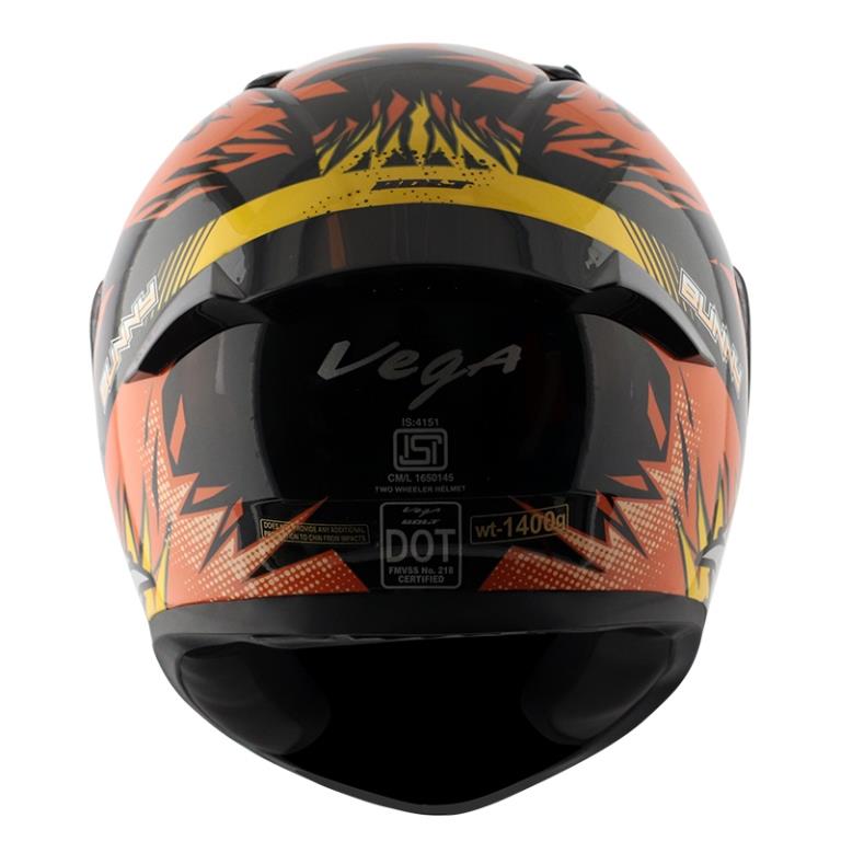 Vega Bolt Bunny Black Orange Helmet - Riders Junction