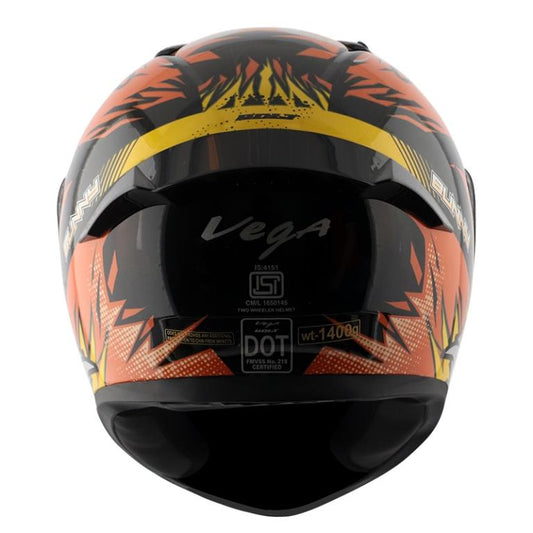 Vega Bolt Bunny Black Orange Helmet - Riders Junction