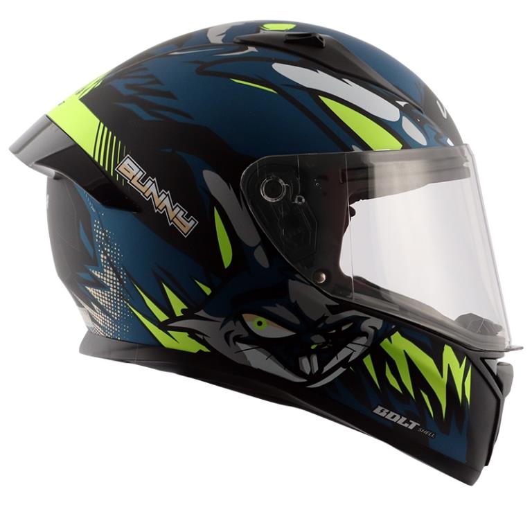Vega Bolt Bunny Matt Black Blue Helmet - Riders Junction