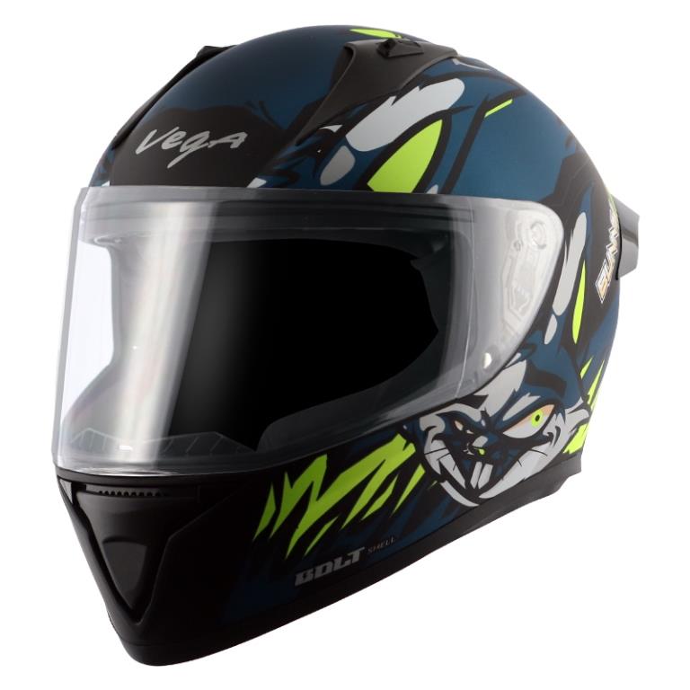 Vega Bolt Bunny Matt Black Blue Helmet - Riders Junction