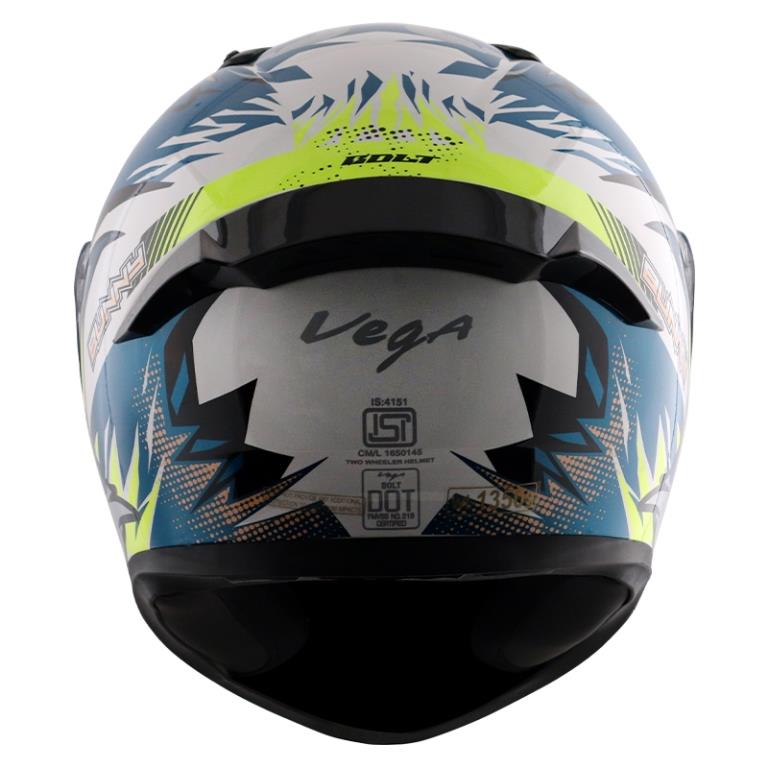 Vega Bolt Bunny White Blue Helmet - Riders Junction