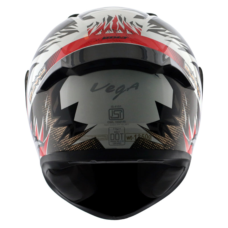 Vega Bolt Bunny White Red Helmet - Riders Junction