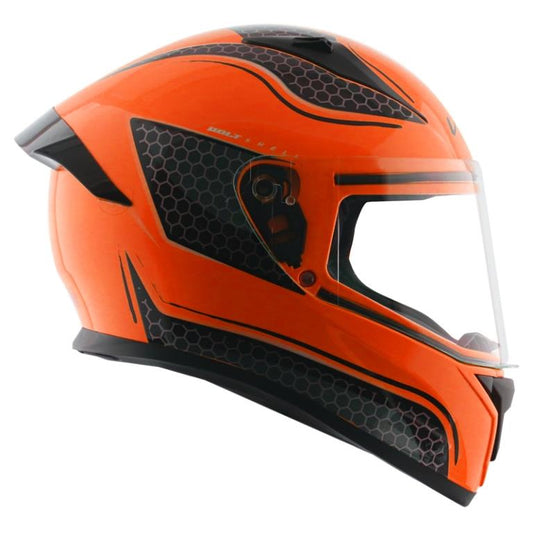 Vega Bolt Hyper Orange Black Helmet - Riders Junction