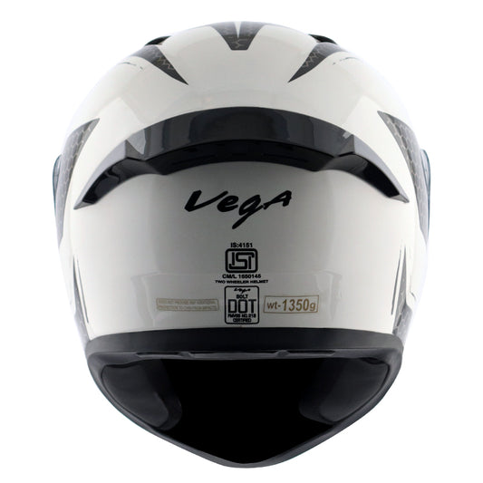 Vega Bolt Hyper White Black Helmet - Riders Junction