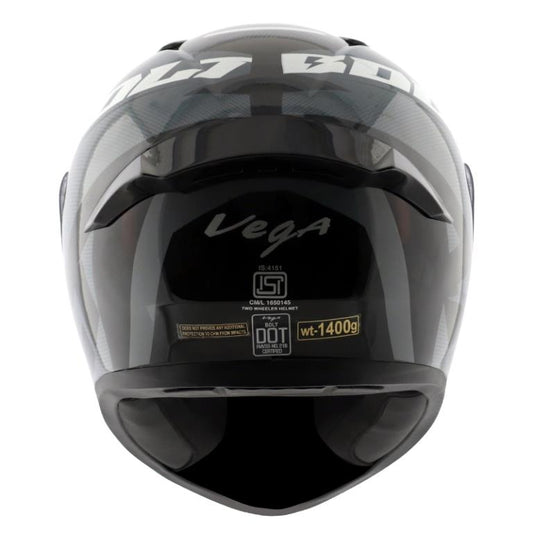 Vega Bolt Macho Black Grey Helmet - Riders Junction