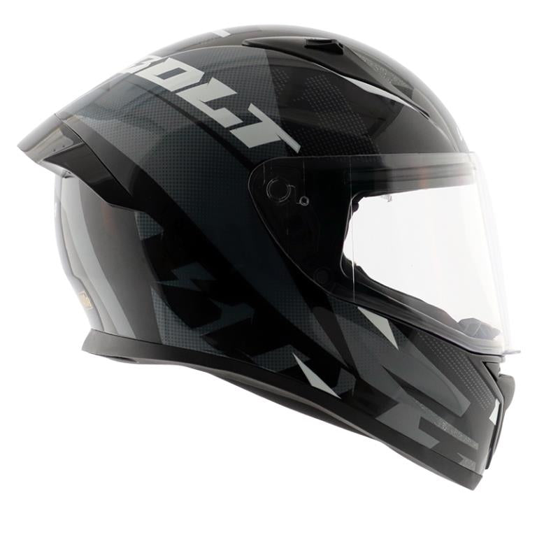 Vega Bolt Macho Black Grey Helmet - Riders Junction