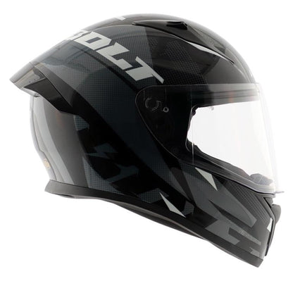 Vega Bolt Macho Black Grey Helmet - Riders Junction