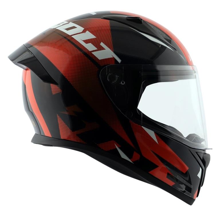 Vega Bolt Macho Black Orange Helmet - Riders Junction