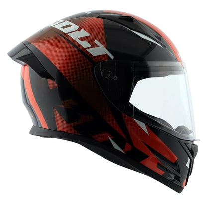 Vega Bolt Macho Black Orange Helmet - Riders Junction