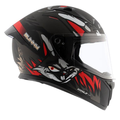 Bolt Bunny Matt Black Red Helmet