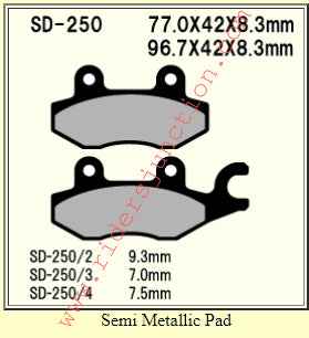 Vesrah SD-250/2 Ceramic Brake Pad