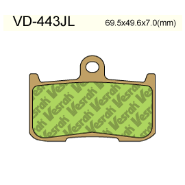 Vesrah RJL Sintered Brake Pad Front - VD 443JL