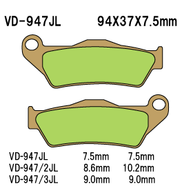 Vesrah RJL Sintered Brake Pad Front - VD 947JL