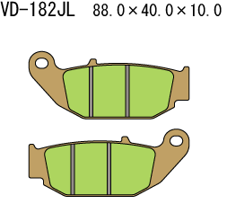 Vesrah RJL Sintered Brake Pad Rear for Honda CB 200 X - VD 182JL