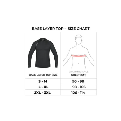 Size Chart for Viaterra Base Layer