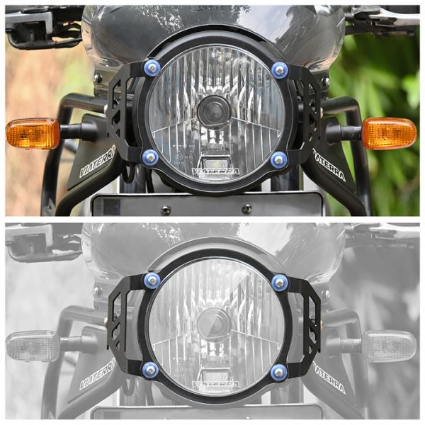 ViaTerra Headlight Guard for Royal Enfield Himalayan - Clear Shield