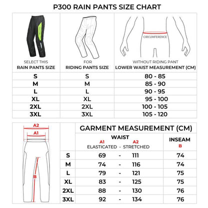 ViaTerra P300 - Motorcycle Rain Pants - Riders Junction
